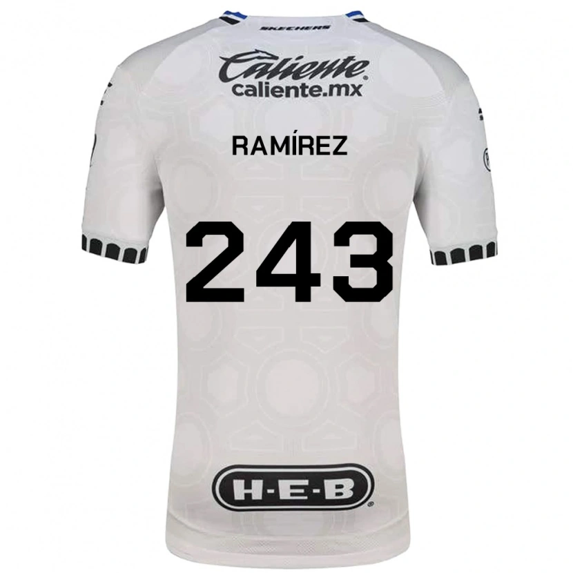 Danxen Niño Camiseta Eleazar Ramírez #243 Blanco Negro Azul 1ª Equipación 2026/27 La Camisa México