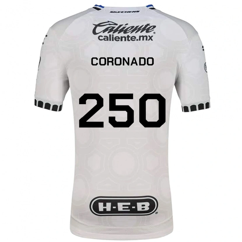 Danxen Niño Camiseta Maximiliano Coronado #250 Blanco Negro Azul 1ª Equipación 2026/27 La Camisa México