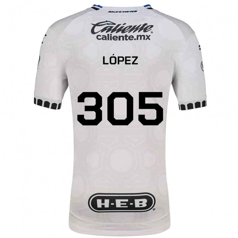 Danxen Niño Camiseta Noé López #305 Blanco Negro Azul 1ª Equipación 2026/27 La Camisa México