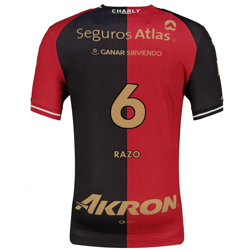 Danxen Niño Camiseta Valeria Razo #6 Rojo Negro Marrón 1ª Equipación 2026/27 La Camisa México