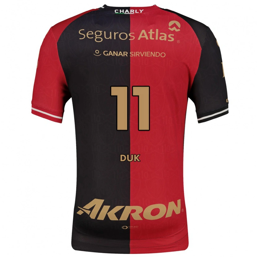 Danxen Niño Camiseta Duk #11 Rojo Negro Marrón 1ª Equipación 2026/27 La Camisa México