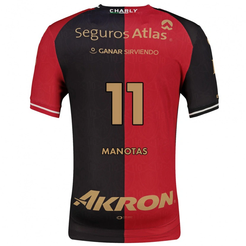 Danxen Niño Camiseta Mauro Manotas #11 Rojo Negro Marrón 1ª Equipación 2026/27 La Camisa México