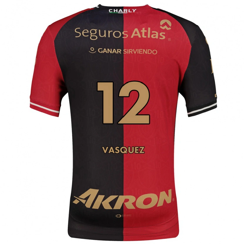 Danxen Niño Camiseta Leyla Vasquez #12 Rojo Negro Marrón 1ª Equipación 2026/27 La Camisa México