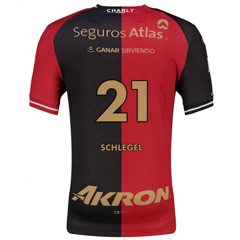 Danxen Niño Camiseta Rodrigo Schlegel #21 Rojo Negro Marrón 1ª Equipación 2026/27 La Camisa México
