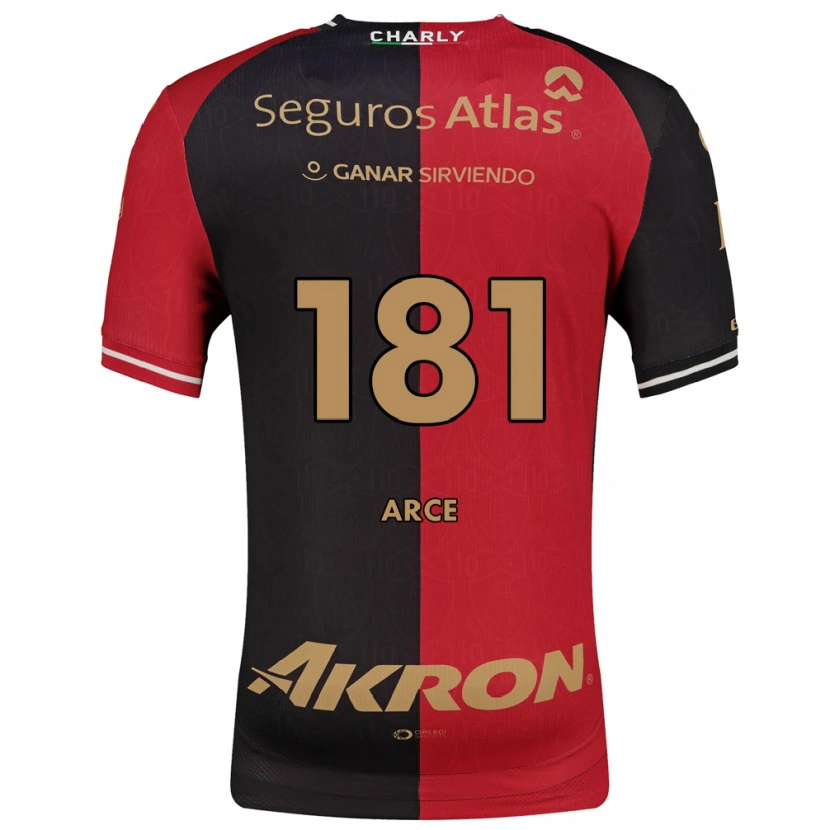 Danxen Niño Camiseta Edson Arce #181 Rojo Negro Marrón 1ª Equipación 2026/27 La Camisa México