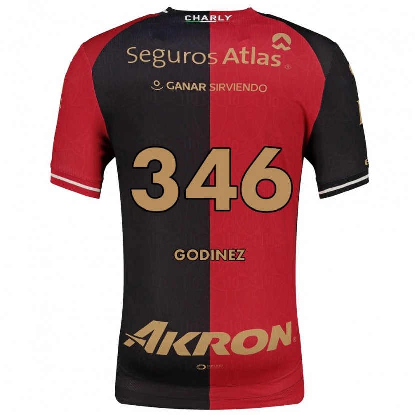 Danxen Niño Camiseta Olmo Godínez #346 Rojo Negro Marrón 1ª Equipación 2026/27 La Camisa México