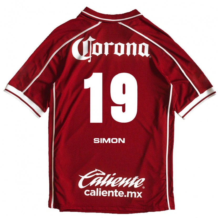 Danxen Niño Camiseta Santiago Simón #19 Blanco Rojo 1ª Equipación 2026/27 La Camisa México