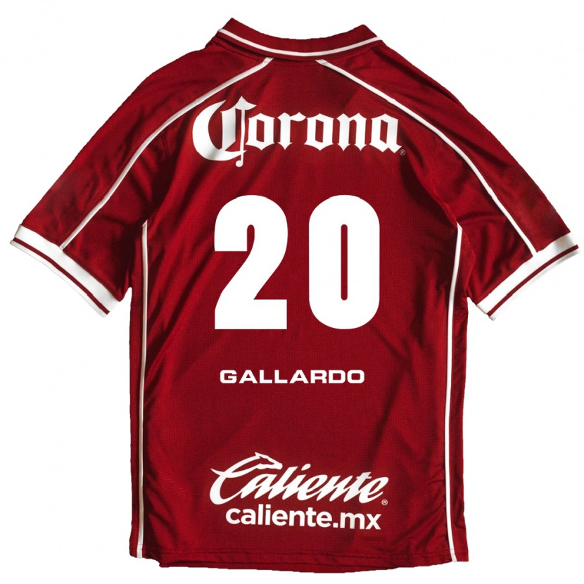 Danxen Niño Camiseta Jesús Gallardo #20 Blanco Rojo 1ª Equipación 2026/27 La Camisa México