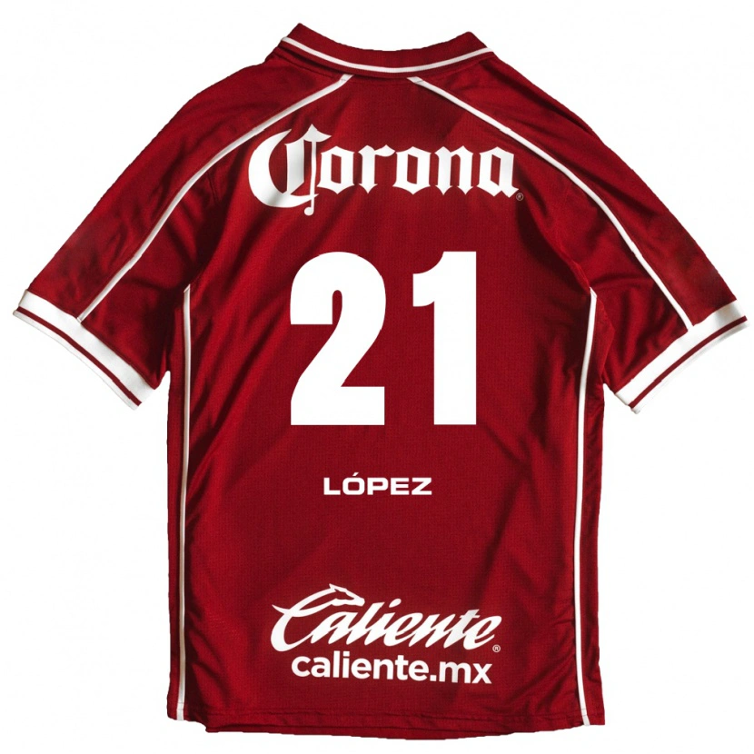 Danxen Niño Camiseta Iván López #21 Blanco Rojo 1ª Equipación 2026/27 La Camisa México