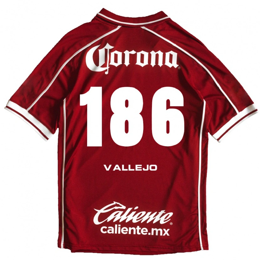 Danxen Niño Camiseta Saúl Vallejo #186 Blanco Rojo 1ª Equipación 2026/27 La Camisa México