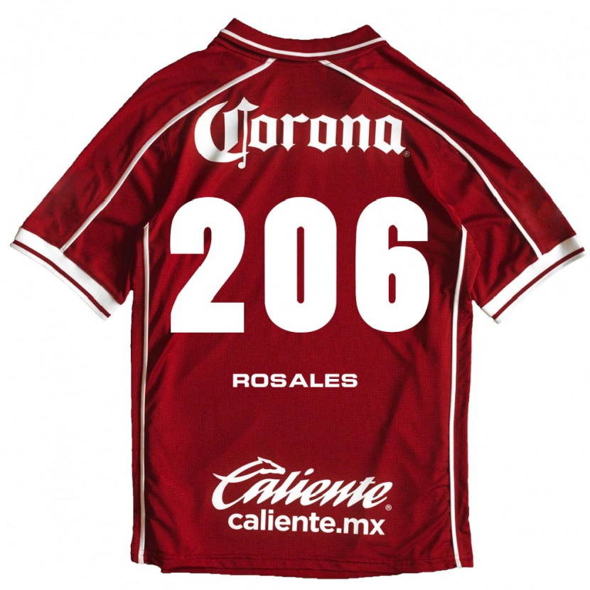 Danxen Niño Camiseta Santiago Rosales #206 Blanco Rojo 1ª Equipación 2026/27 La Camisa México