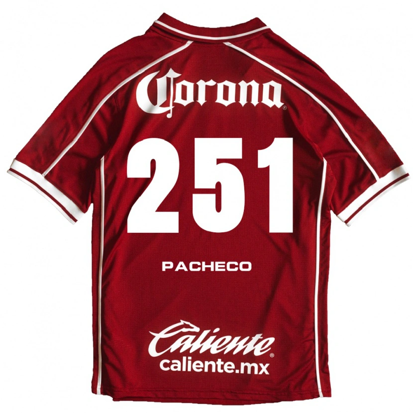 Danxen Niño Camiseta Yael Pacheco #251 Blanco Rojo 1ª Equipación 2026/27 La Camisa México