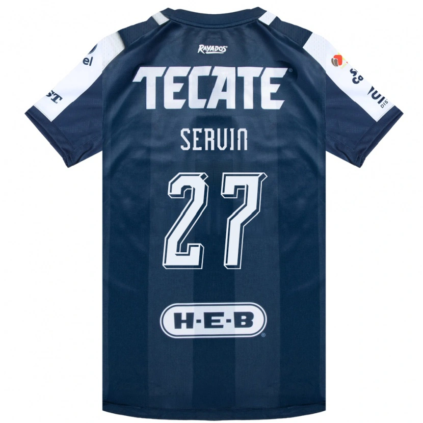 Danxen Niño Camiseta Fatima Servin #27 Azul Tinta Blanco Rojo 1ª Equipación 2026/27 La Camisa México