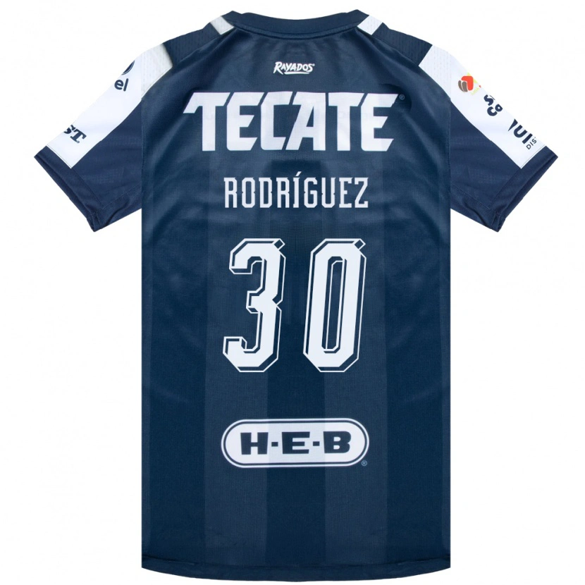 Danxen Niño Camiseta Jorge Rodríguez #30 Azul Tinta Blanco Rojo 1ª Equipación 2026/27 La Camisa México