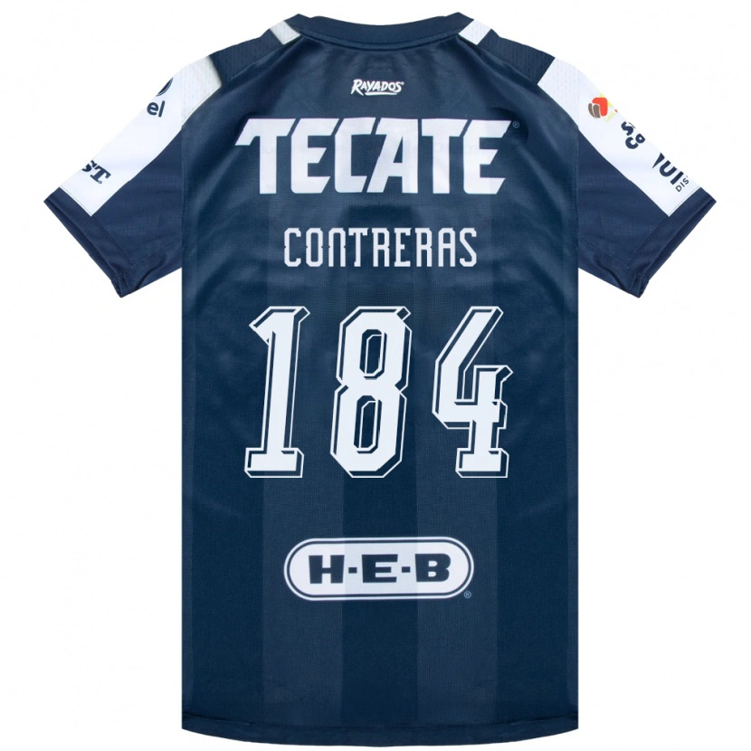Danxen Niño Camiseta Óscar Contreras #184 Azul Tinta Blanco Rojo 1ª Equipación 2026/27 La Camisa México