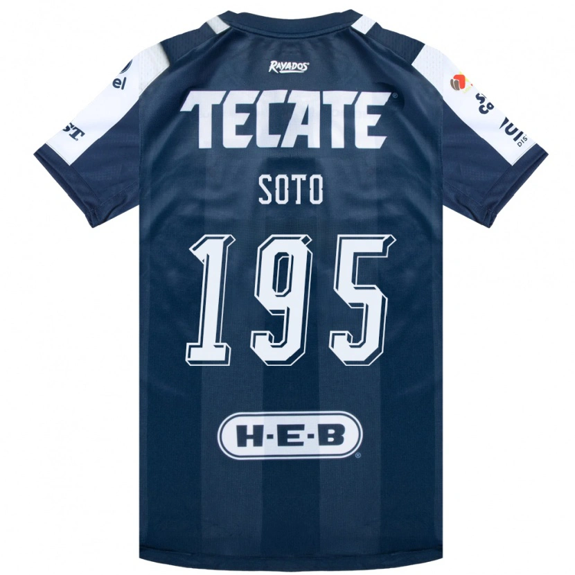 Danxen Niño Camiseta Óscar Soto #195 Azul Tinta Blanco Rojo 1ª Equipación 2026/27 La Camisa México
