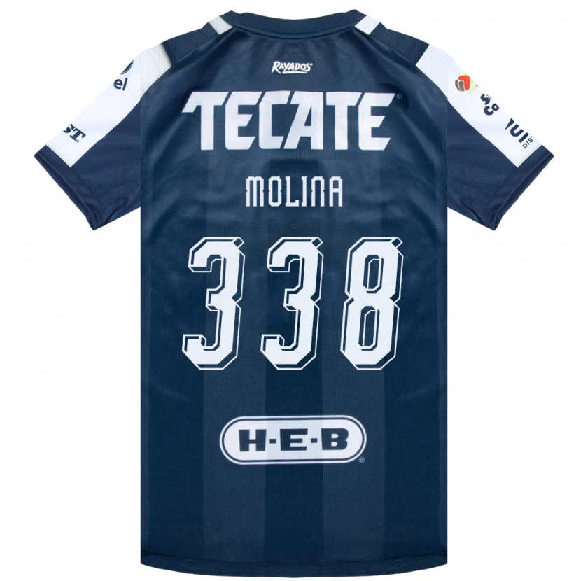 Danxen Niño Camiseta Johann Molina #338 Azul Tinta Blanco Rojo 1ª Equipación 2026/27 La Camisa México