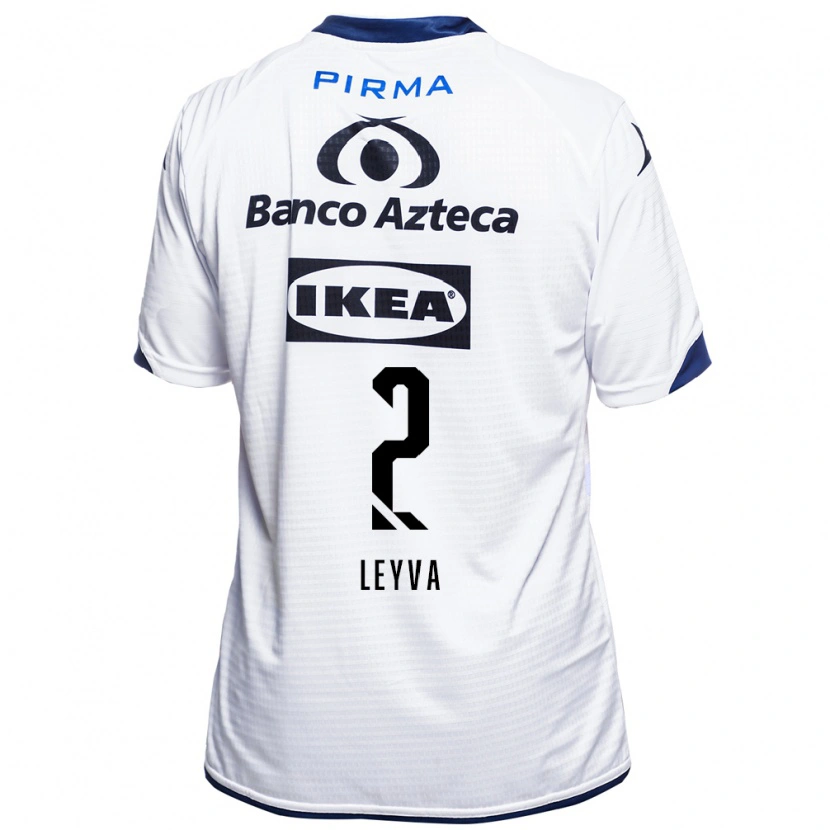 Danxen Niño Camiseta Ángel Leyva #2 Blanco Negro Azul 1ª Equipación 2026/27 La Camisa México