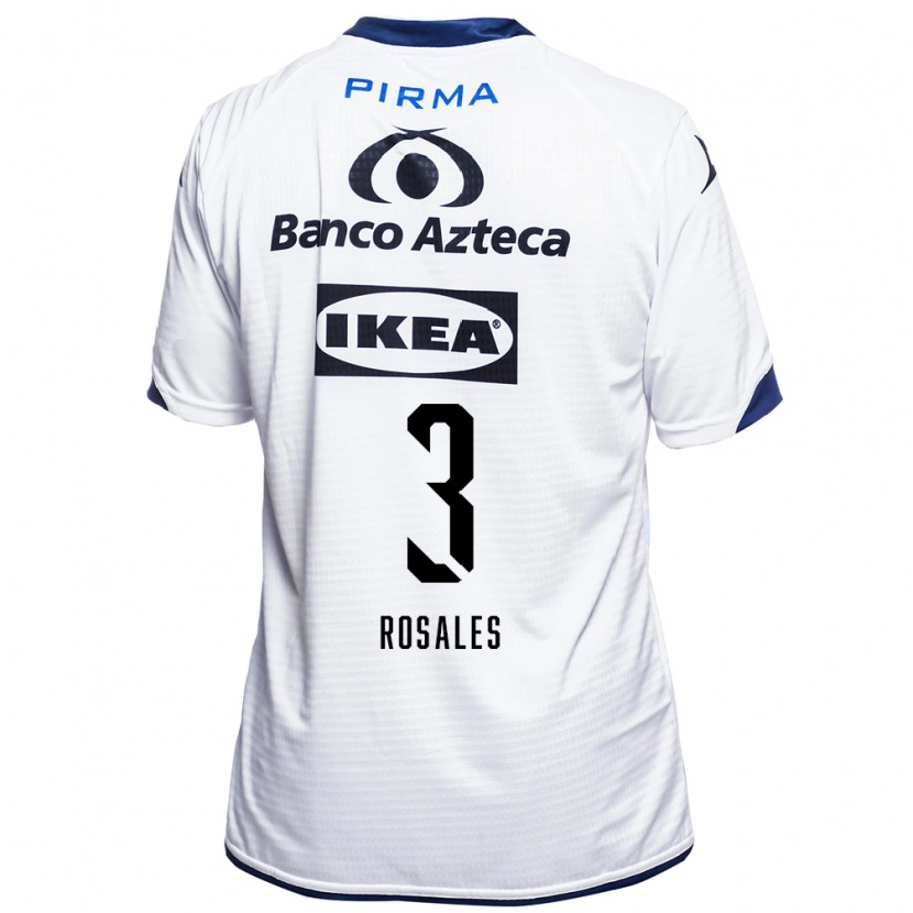 Danxen Niño Camiseta Fátima Rosales #3 Blanco Negro Azul 1ª Equipación 2026/27 La Camisa México