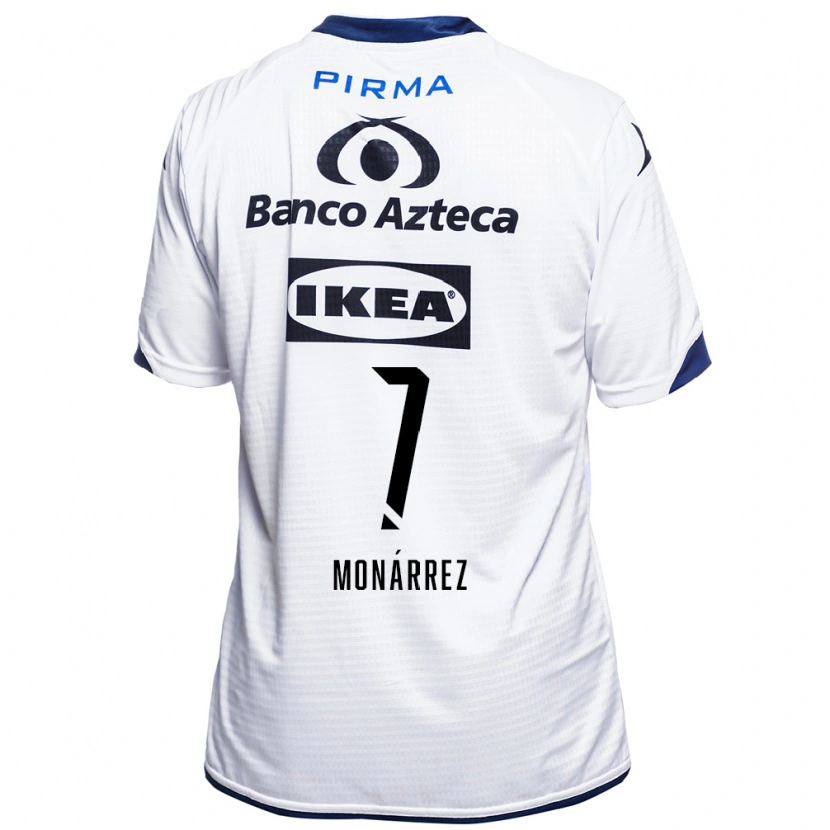 Danxen Niño Camiseta Fernando Monárrez #7 Blanco Negro Azul 1ª Equipación 2026/27 La Camisa México