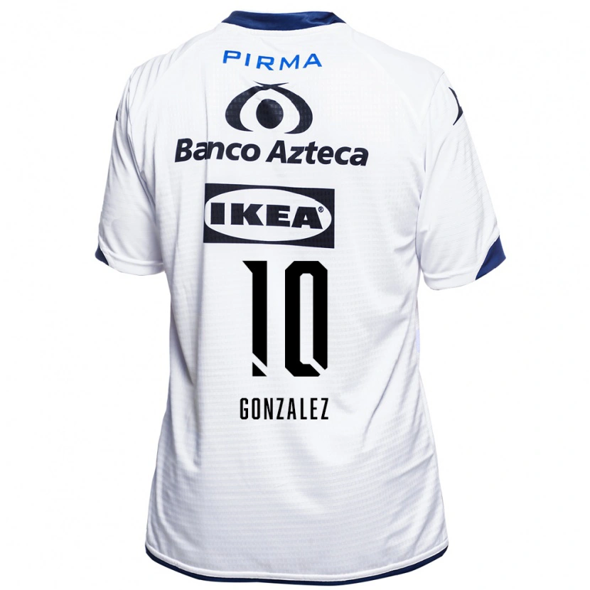 Danxen Niño Camiseta Jair Gonzalez #10 Blanco Negro Azul 1ª Equipación 2026/27 La Camisa México