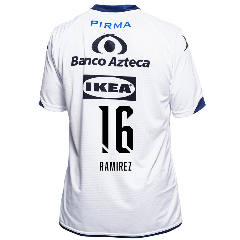 Danxen Niño Camiseta Alonso Ramírez #16 Blanco Negro Azul 1ª Equipación 2026/27 La Camisa México