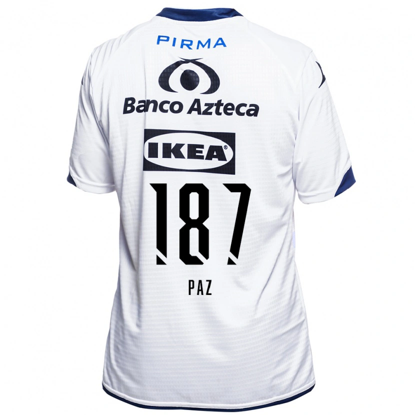 Danxen Niño Camiseta Denilson Paz #187 Blanco Negro Azul 1ª Equipación 2026/27 La Camisa México