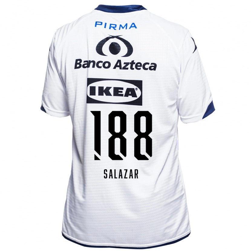 Danxen Niño Camiseta Ronaldo Salazar #188 Blanco Negro Azul 1ª Equipación 2026/27 La Camisa México