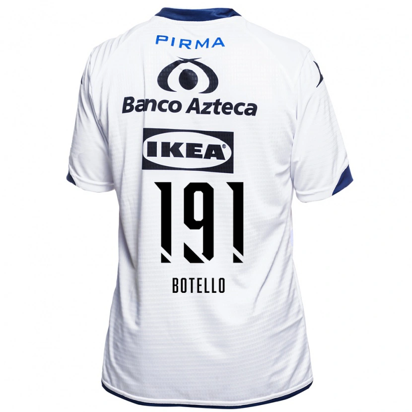 Danxen Niño Camiseta Octavio Botello #191 Blanco Negro Azul 1ª Equipación 2026/27 La Camisa México
