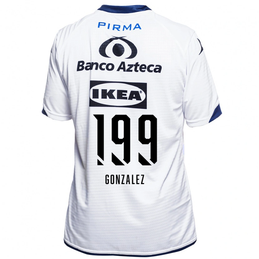 Danxen Niño Camiseta Samuel González #199 Blanco Negro Azul 1ª Equipación 2026/27 La Camisa México