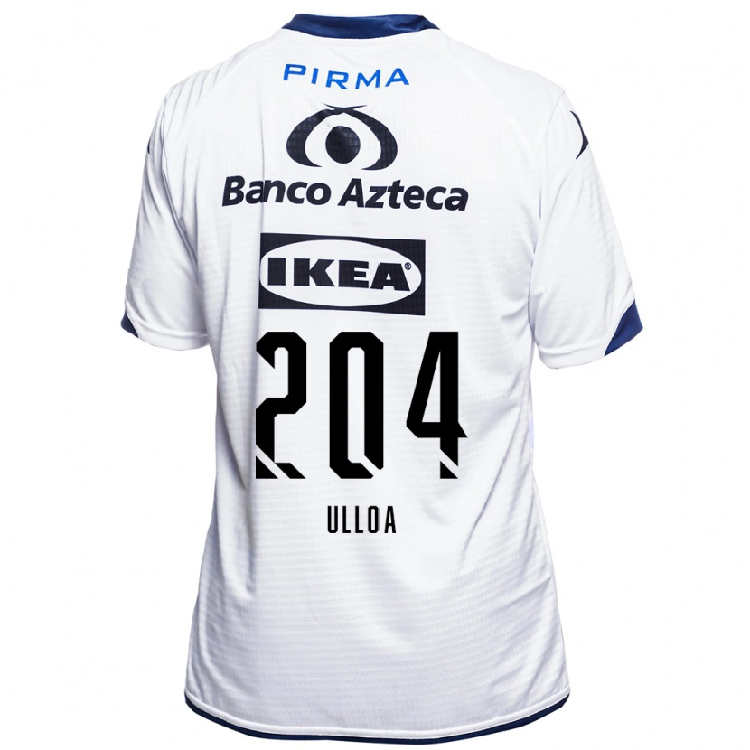 Danxen Niño Camiseta Santiago Ulloa #204 Blanco Negro Azul 1ª Equipación 2026/27 La Camisa México