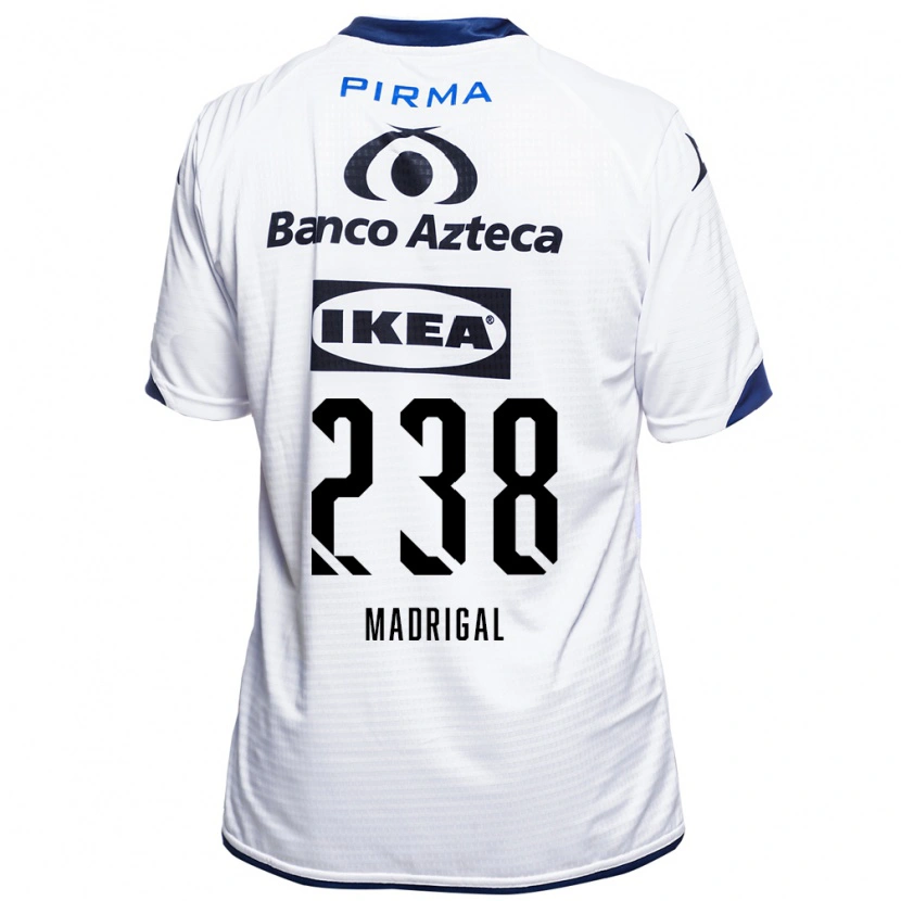 Danxen Niño Camiseta David Madrigal #238 Blanco Negro Azul 1ª Equipación 2026/27 La Camisa México