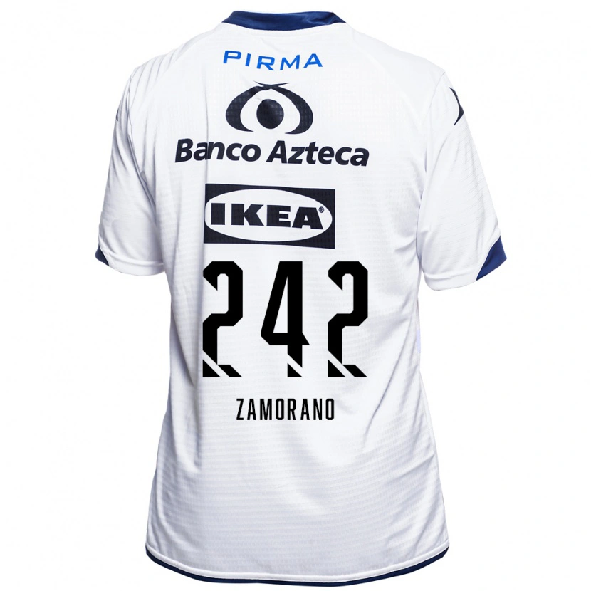 Danxen Niño Camiseta Leonardo Zamorano #242 Blanco Negro Azul 1ª Equipación 2026/27 La Camisa México