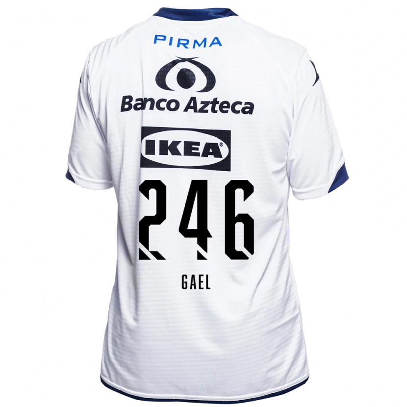 Danxen Niño Camiseta Gael De La Torre #246 Blanco Negro Azul 1ª Equipación 2026/27 La Camisa México