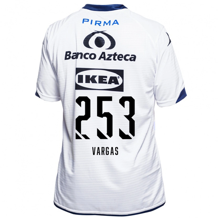 Danxen Niño Camiseta Edwin Vargas #253 Blanco Negro Azul 1ª Equipación 2026/27 La Camisa México