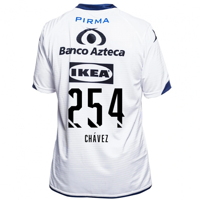 Danxen Niño Camiseta José Chávez #254 Blanco Negro Azul 1ª Equipación 2026/27 La Camisa México