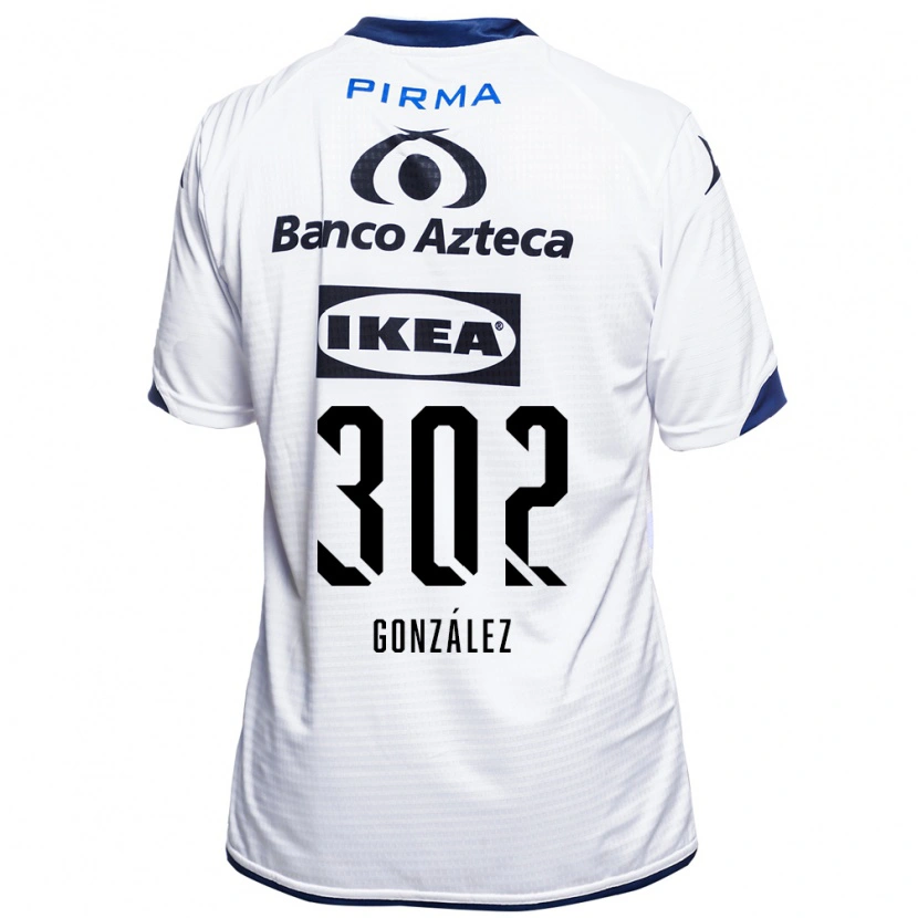 Danxen Niño Camiseta Mateo González #302 Blanco Negro Azul 1ª Equipación 2026/27 La Camisa México