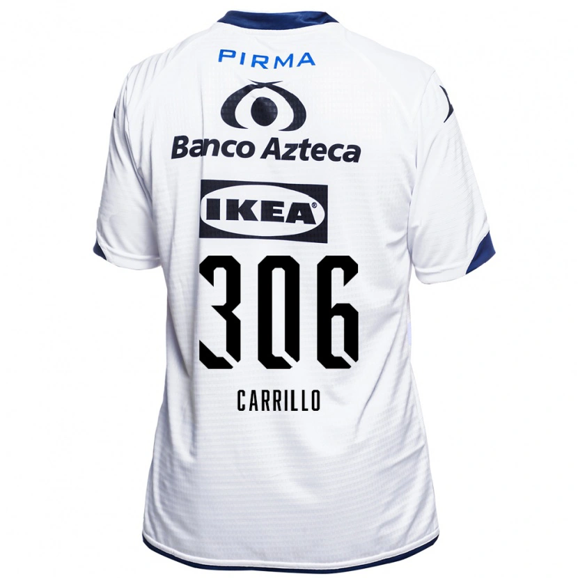 Danxen Niño Camiseta Alejandro Carrillo #306 Blanco Negro Azul 1ª Equipación 2026/27 La Camisa México