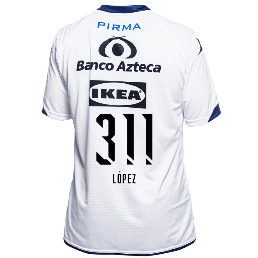 Danxen Niño Camiseta Aldo López #311 Blanco Negro Azul 1ª Equipación 2026/27 La Camisa México