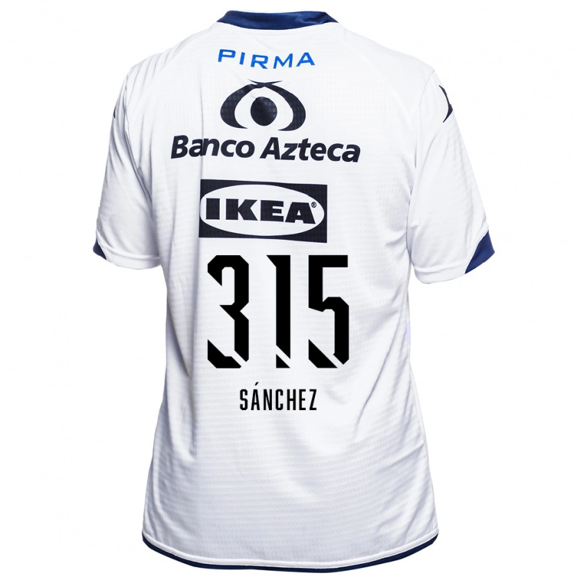 Danxen Niño Camiseta Santiago Sánchez #315 Blanco Negro Azul 1ª Equipación 2026/27 La Camisa México