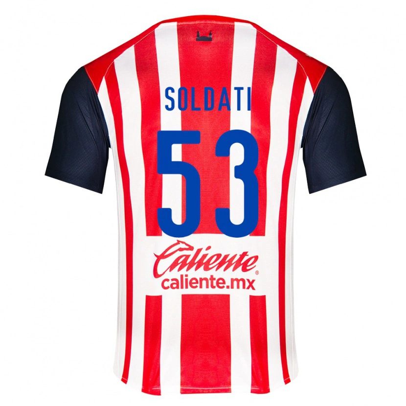 Danxen Niño Camiseta Carlo Soldati #53 Rojo Negro Blanco 1ª Equipación 2026/27 La Camisa México