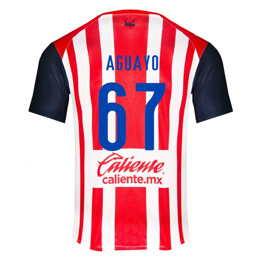 Danxen Niño Camiseta Sergio Aguayo #67 Rojo Negro Blanco 1ª Equipación 2026/27 La Camisa México