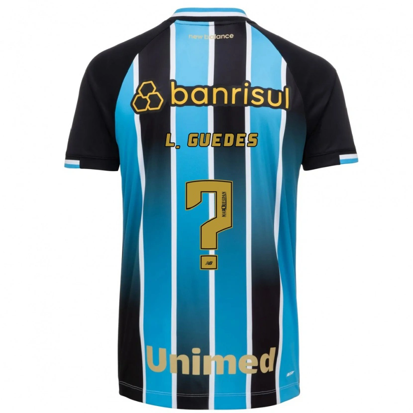 Danxen Niño Camiseta Luis Guedes #0 Azul Marrón Negro 1ª Equipación 2026/27 La Camisa México