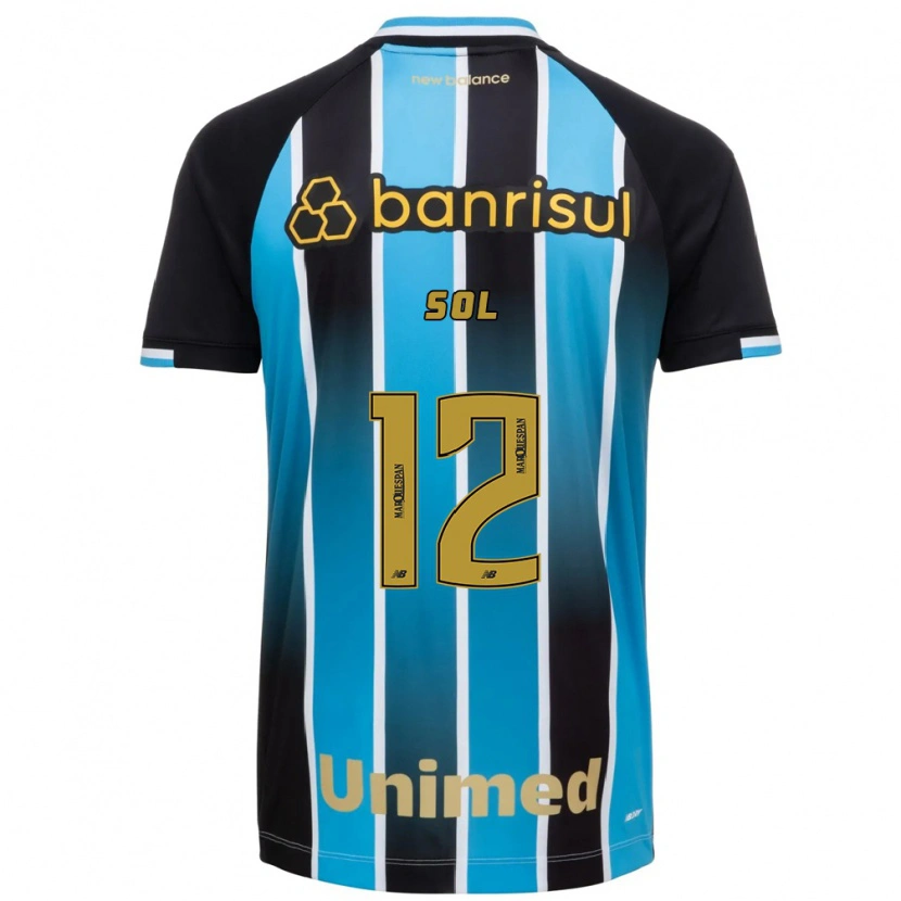 Danxen Niño Camiseta Sol #12 Azul Marrón Negro 1ª Equipación 2026/27 La Camisa México
