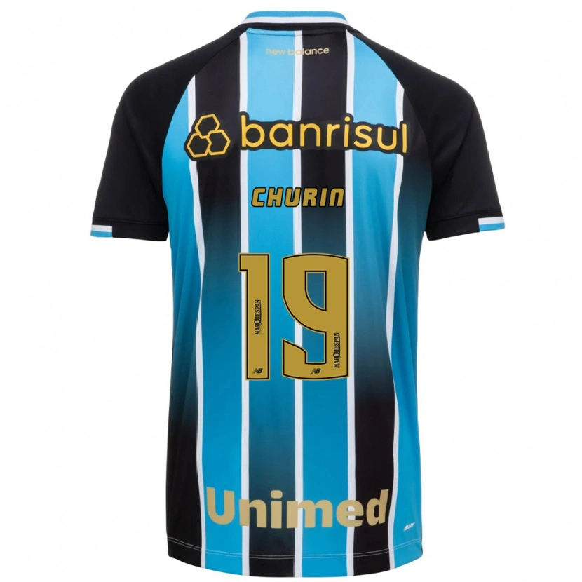 Danxen Niño Camiseta Diego Churin #19 Azul Marrón Negro 1ª Equipación 2026/27 La Camisa México