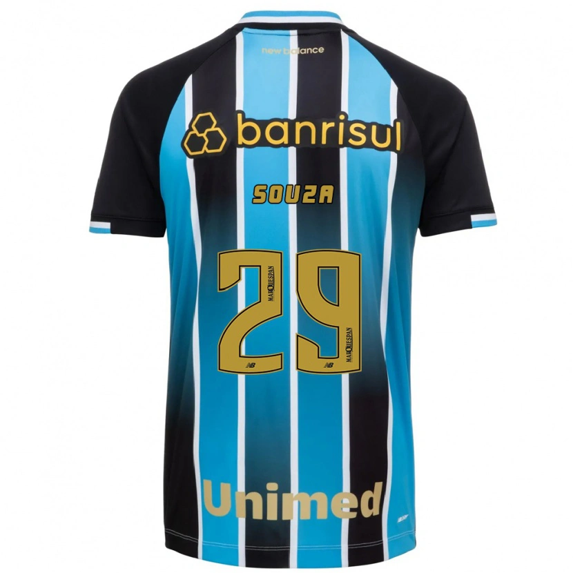 Danxen Niño Camiseta Diego Souza #29 Azul Marrón Negro 1ª Equipación 2026/27 La Camisa México
