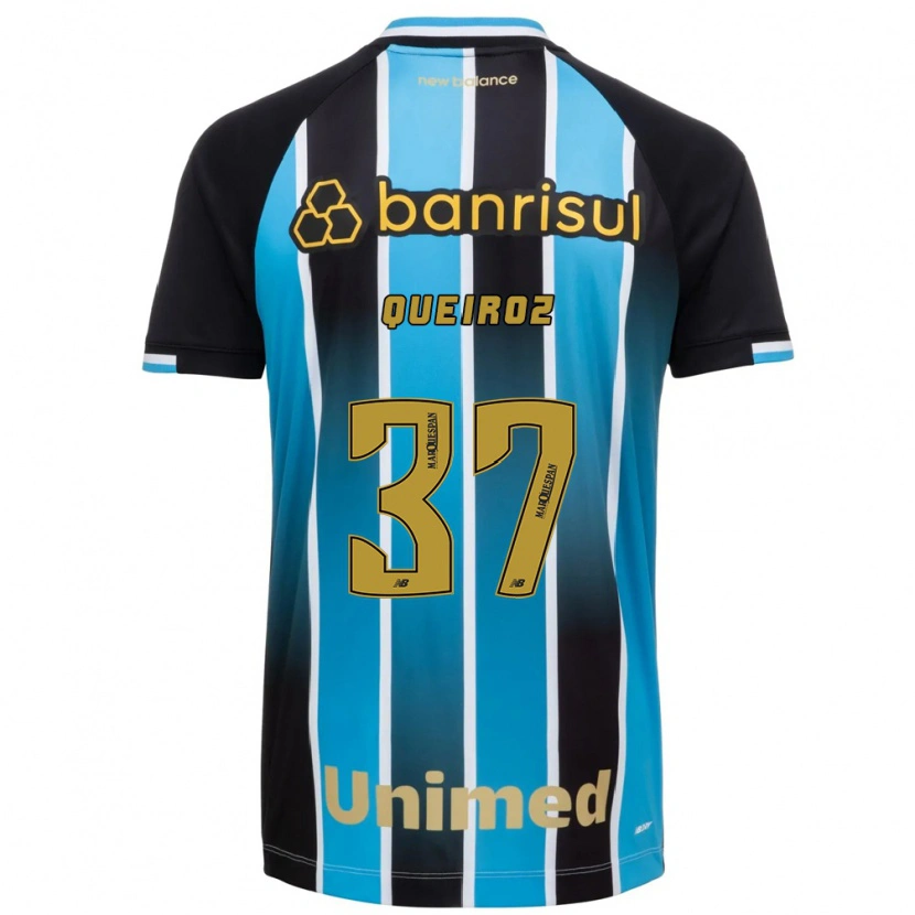 Danxen Niño Camiseta Du Queiroz #37 Azul Marrón Negro 1ª Equipación 2026/27 La Camisa México