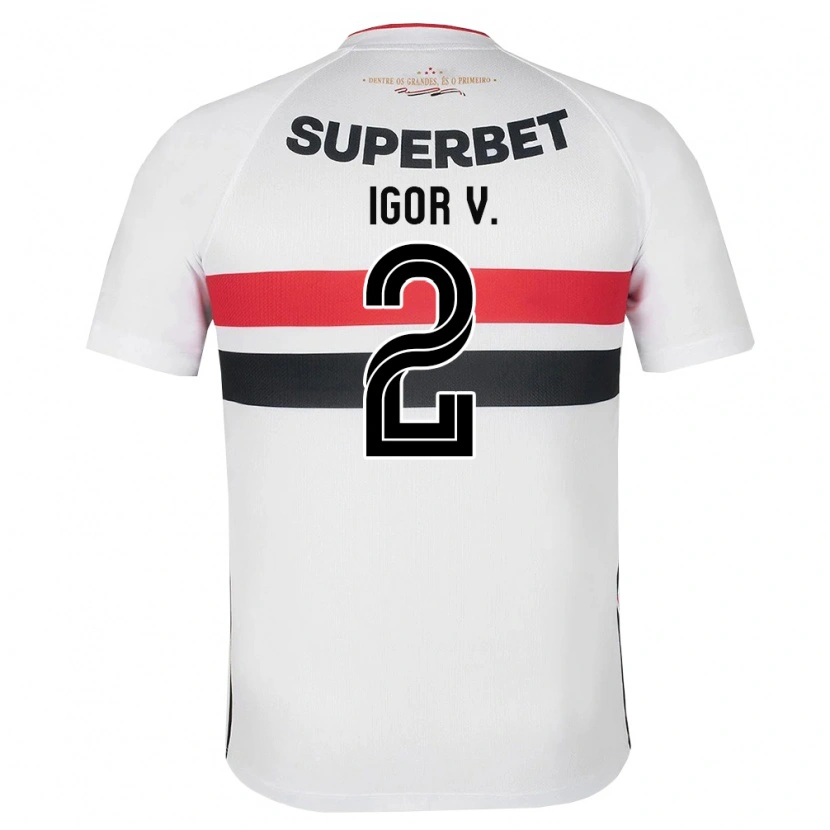Danxen Niño Camiseta Igor Vinicius #2 Blanco Rojo Negro 1ª Equipación 2026/27 La Camisa México