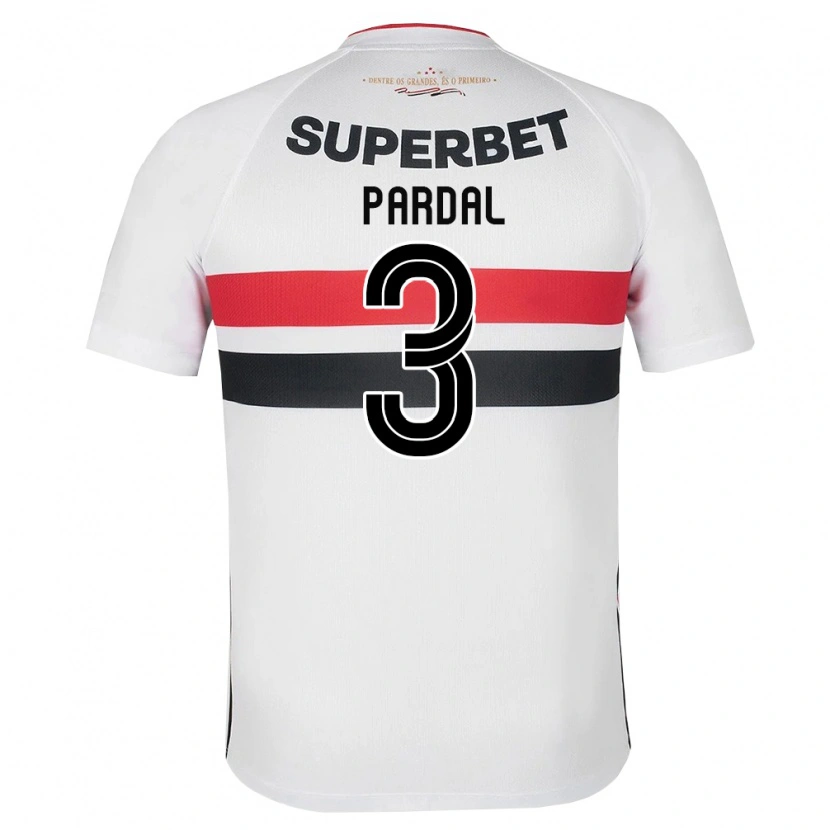 Danxen Niño Camiseta Pardal #3 Blanco Rojo Negro 1ª Equipación 2026/27 La Camisa México