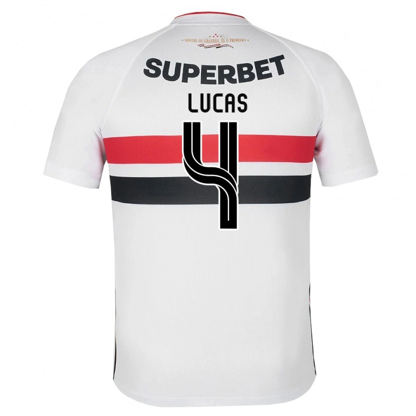 Danxen Niño Camiseta Lysander Lucas #4 Blanco Rojo Negro 1ª Equipación 2026/27 La Camisa México